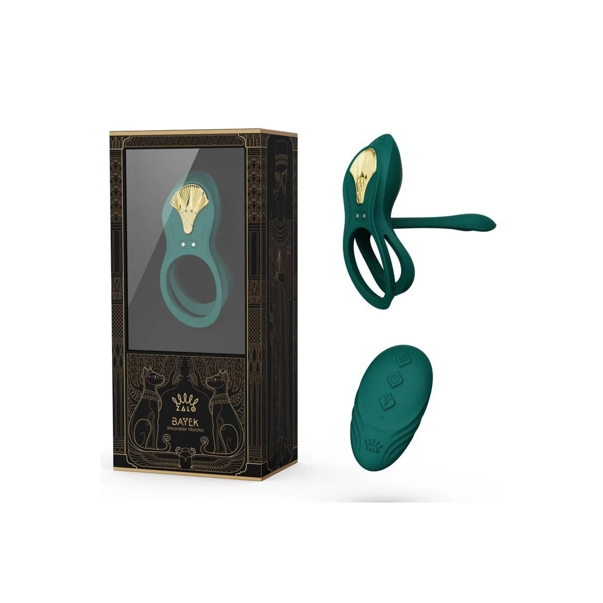 Bayek Vibrierender Paarring Grün von Zalo kaufen | Fesselliebe