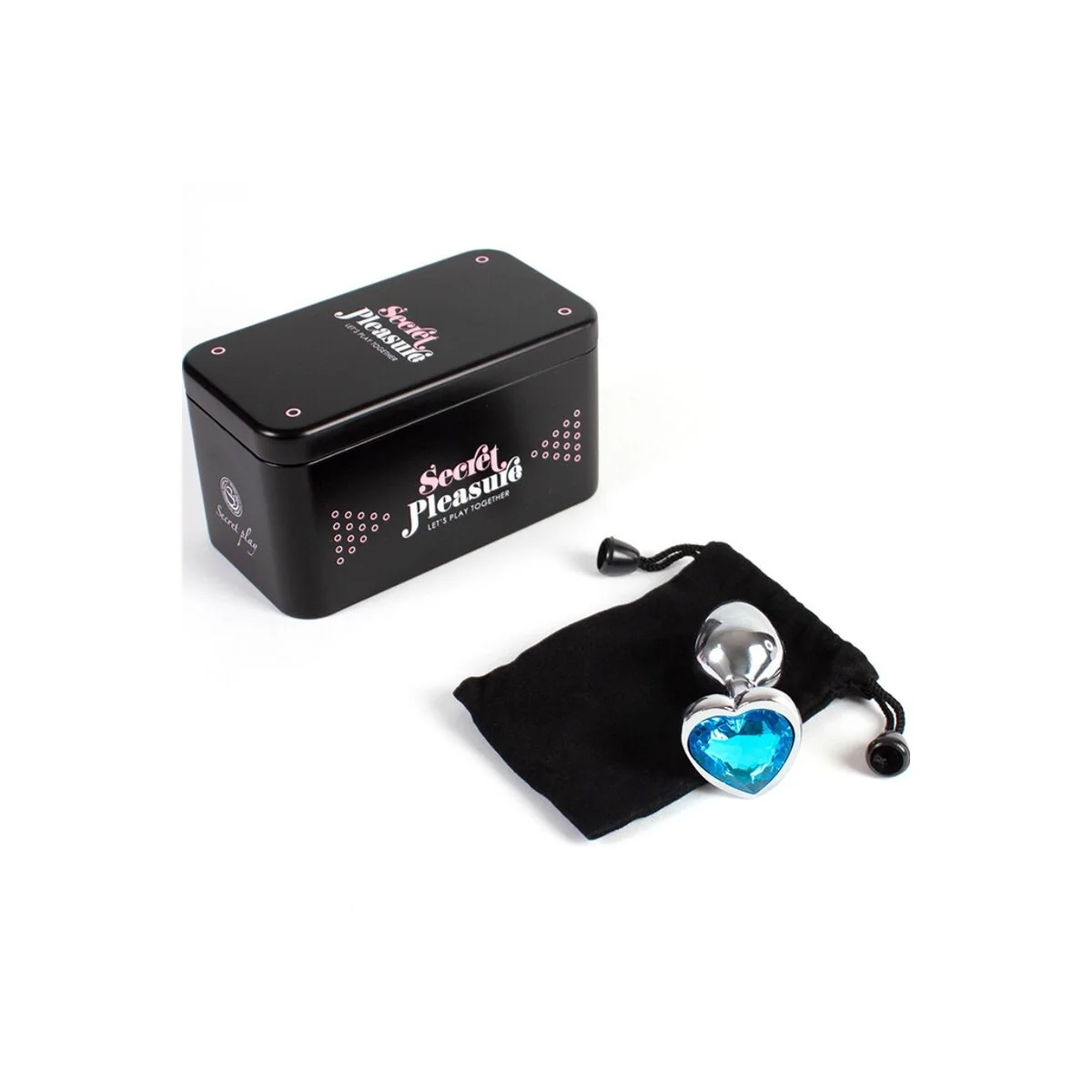 Butt Plug aus Metall, Blaues Herz, Kleine Größe 7 cm von Secretplay Toys kaufen | Fesselliebe