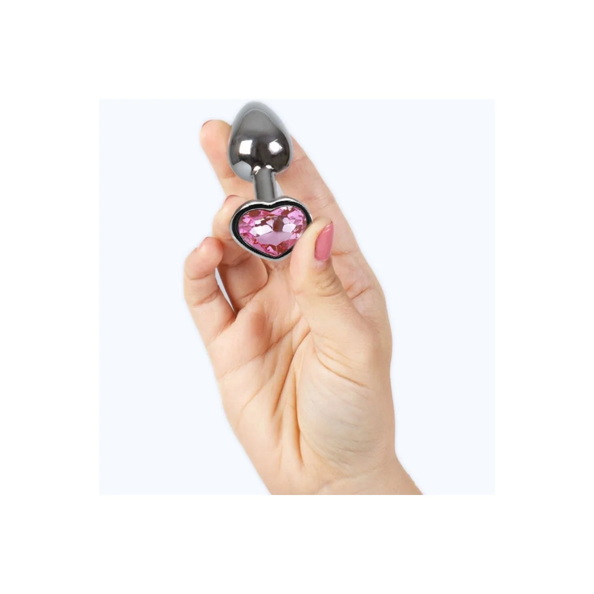 Butt Plug aus Metall Fuchsia Herz Kleine Größe 7 cm von Secretplay Toys kaufen | Fesselliebe