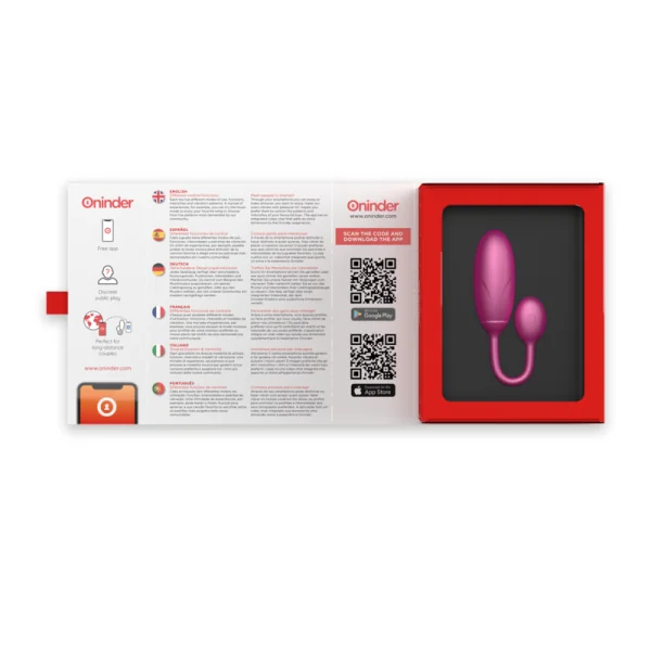 Denver Vibrationsei Rosa 7 X 2,7 cm mit kostenloser App von Oninder kaufen | Fesselliebe