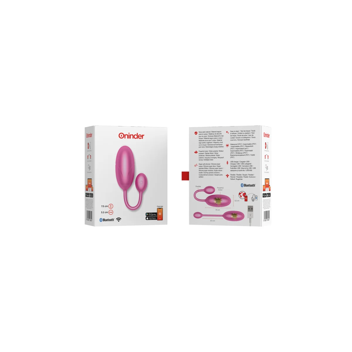 Tokyo Vibrierendes Ei Rosa 7,5 X 3,2 cm mit kostenloser App von Oninder kaufen | Fesselliebe