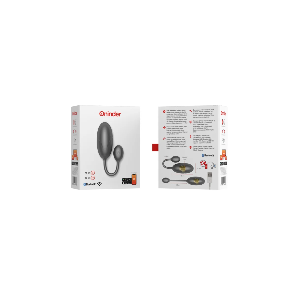 Tokyo Vibrierendes Ei Schwarz 7,5 X 3,2 cm mit kostenloser App von Oninder kaufen | Fesselliebe