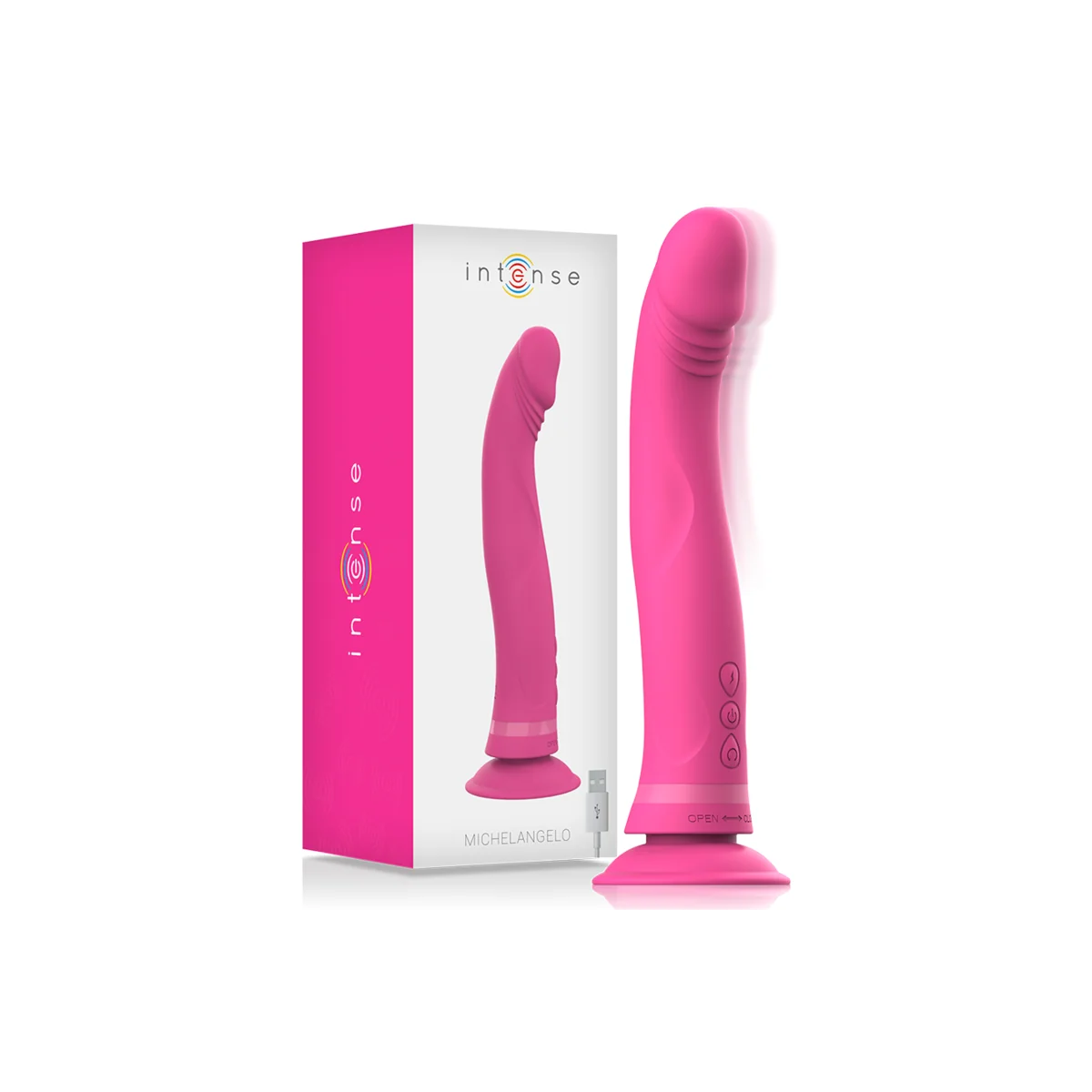 Michelangelo Rosa Silikon-Vibrator-Dildo von Intense Fun kaufen | Fesselliebe