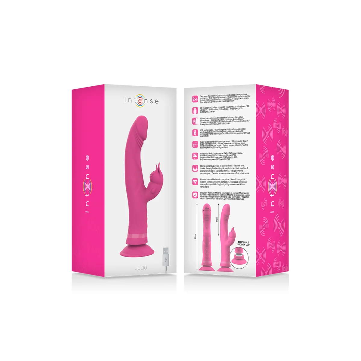 Julio Rabbit Vibrator Rosa Silikon von Intense Fun kaufen | Fesselliebe