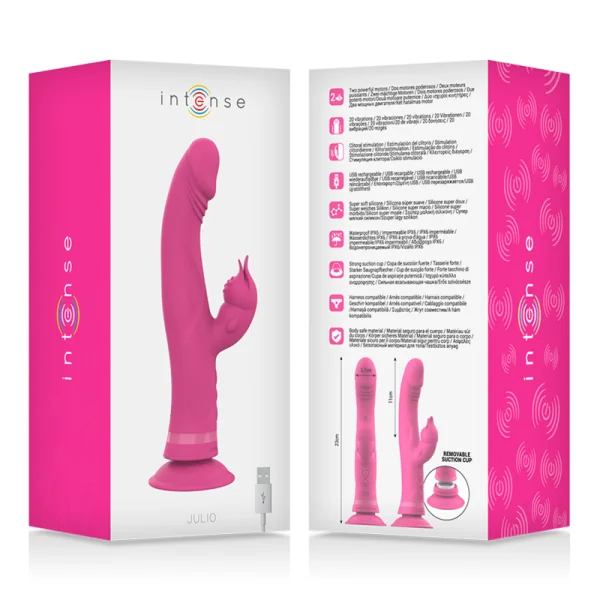 Julio Rabbit Vibrator Rosa Silikon von Intense Fun kaufen | Fesselliebe