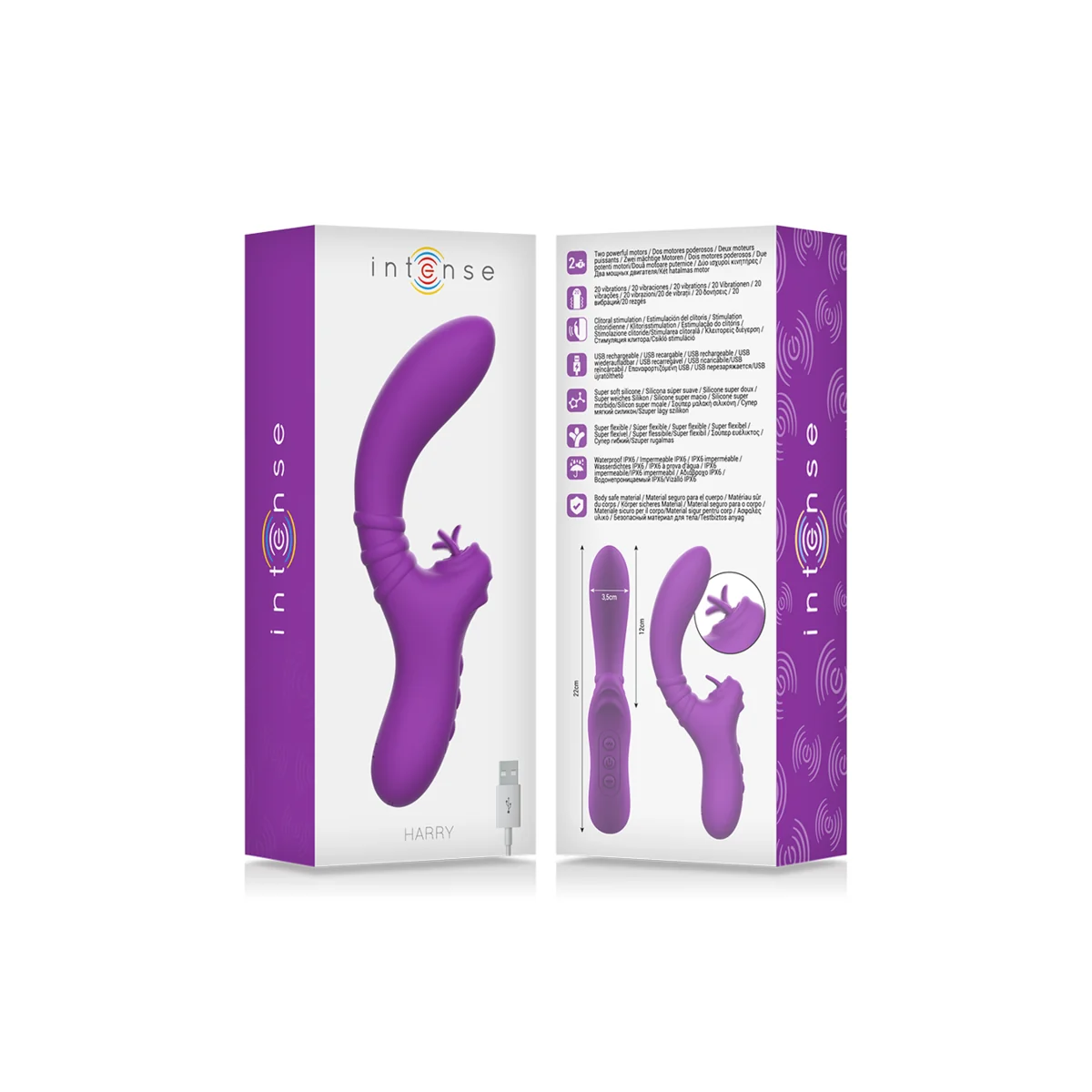 Harry Flexibler Vibrator mit Lila Zunge von Intense Fun kaufen | Fesselliebe