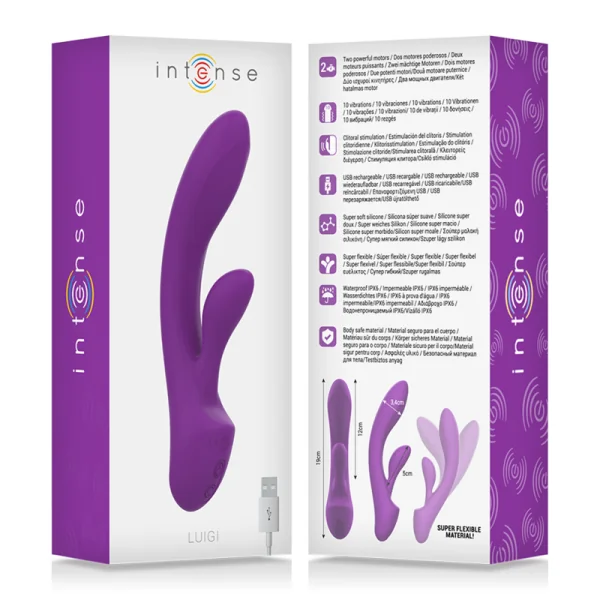 Luigi Rabbit Vibrator Flüssiges Silikon Lila von Intense Fun kaufen | Fesselliebe
