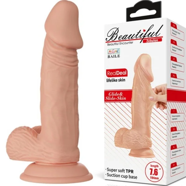 Zebulon Flexibler realistischer Dildo 19.4 cm Natürlich von Baile Dildos kaufen | Fesselliebe