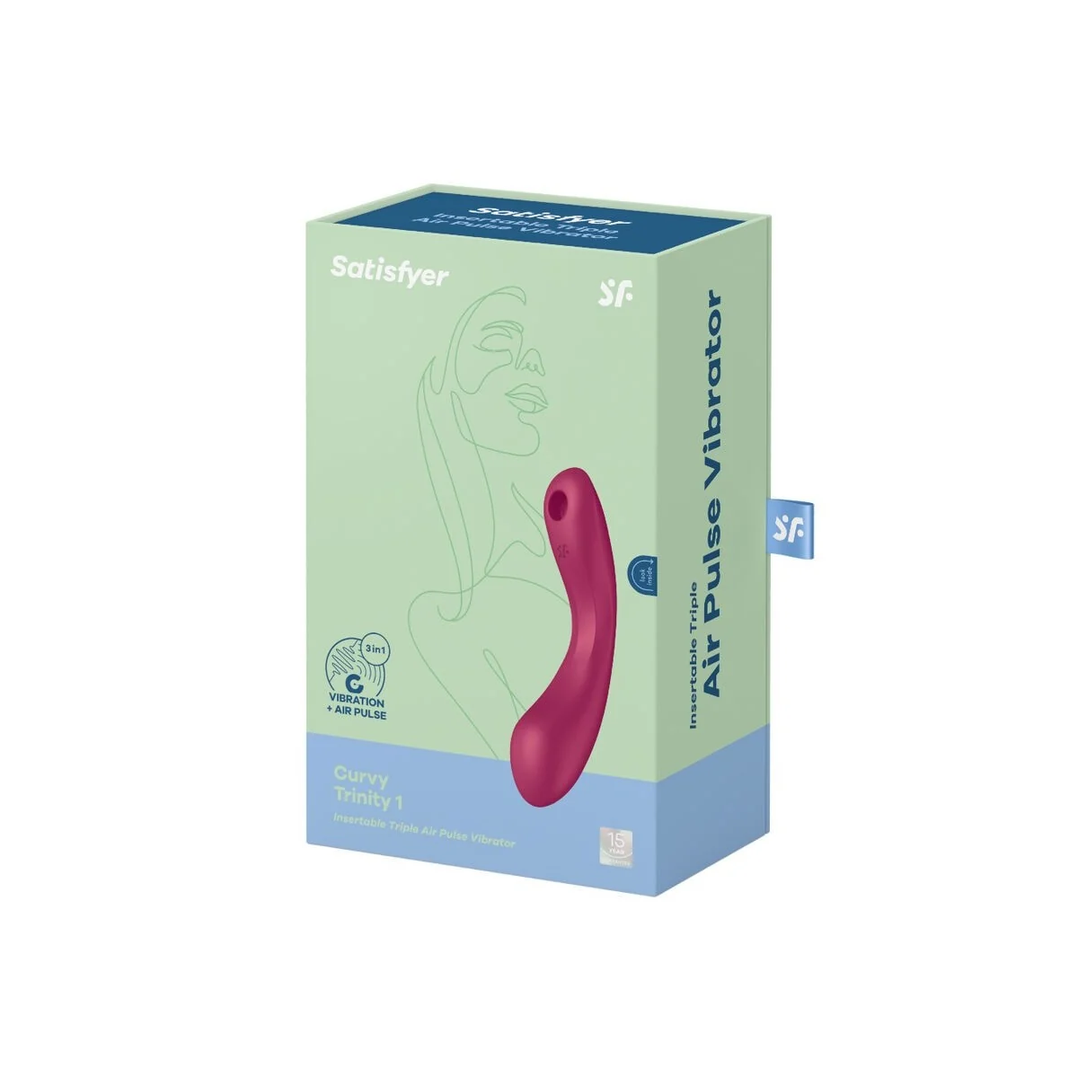 Curve Trinity 1 Air Pulse Vibration Red von Satisfyer Air Pulse kaufen | Fesselliebe
