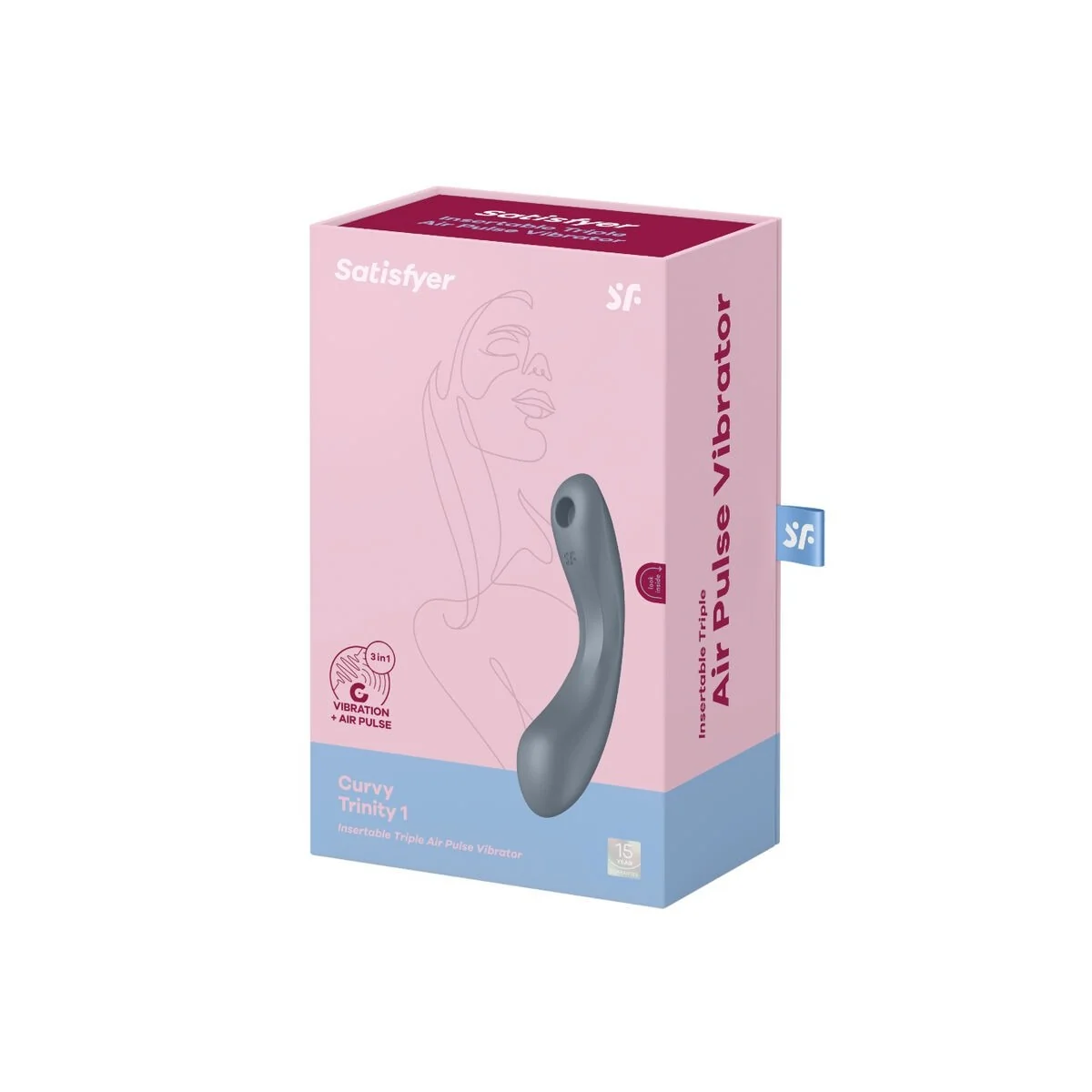 Curve Trinity 1 Air Pulse Vibration Grau von Satisfyer Air Pulse kaufen | Fesselliebe