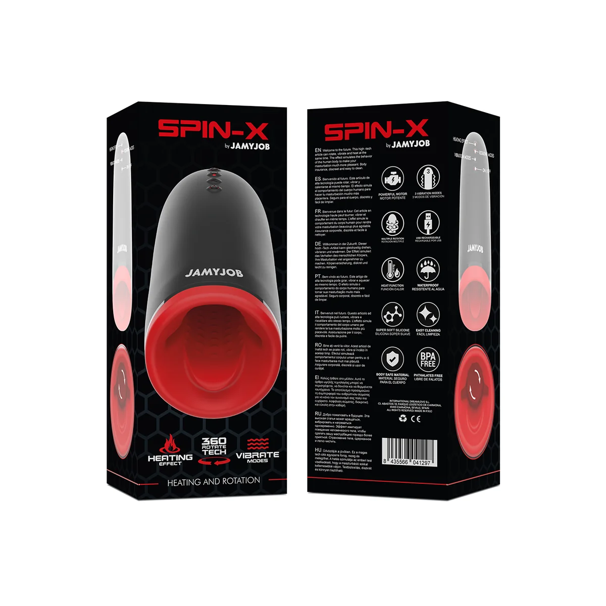 Spin-X Heiz- und Rotations-Masturbator von Jamyjob kaufen | Fesselliebe