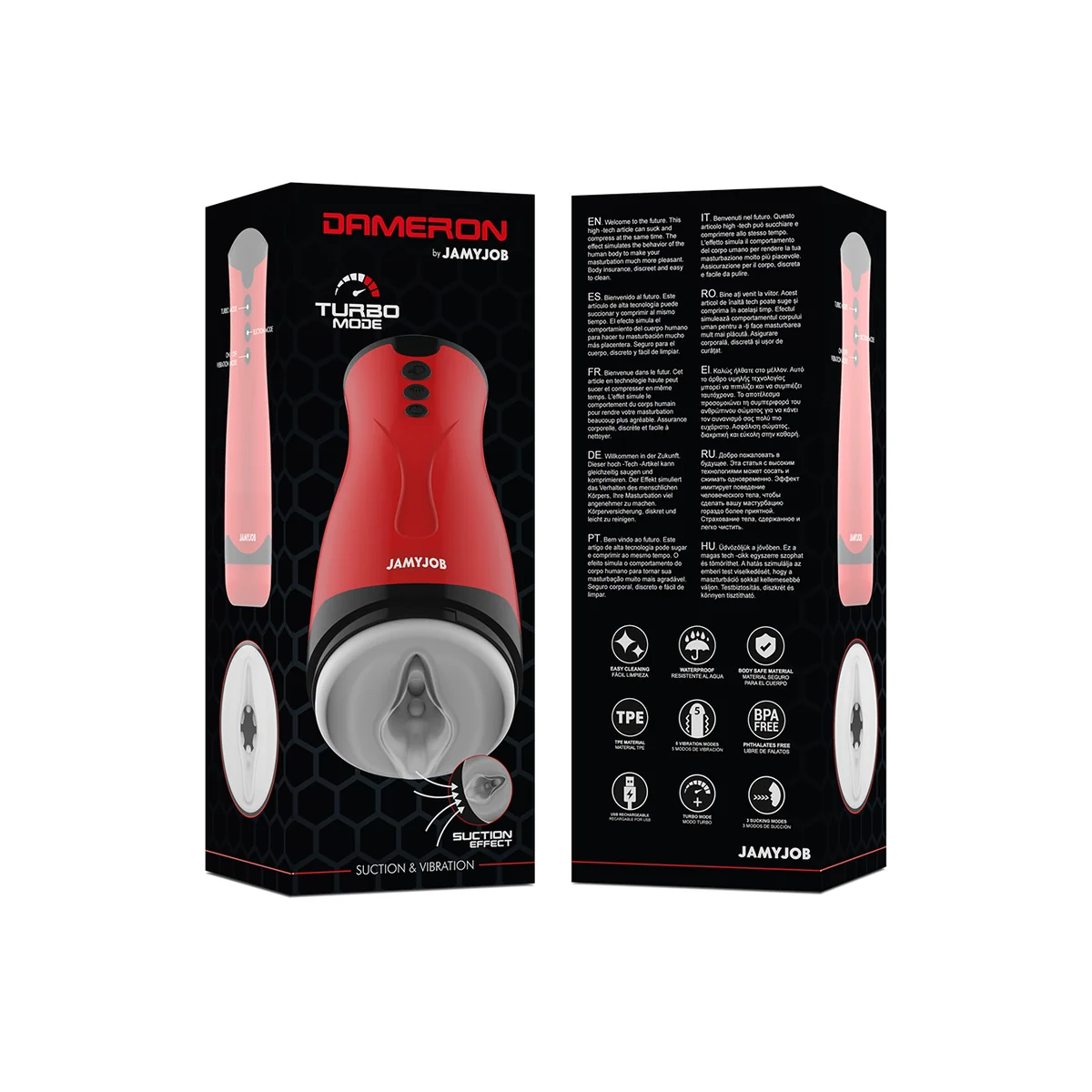 Dameron Saug- und Vibrations-Masturbator von Jamyjob kaufen | Fesselliebe