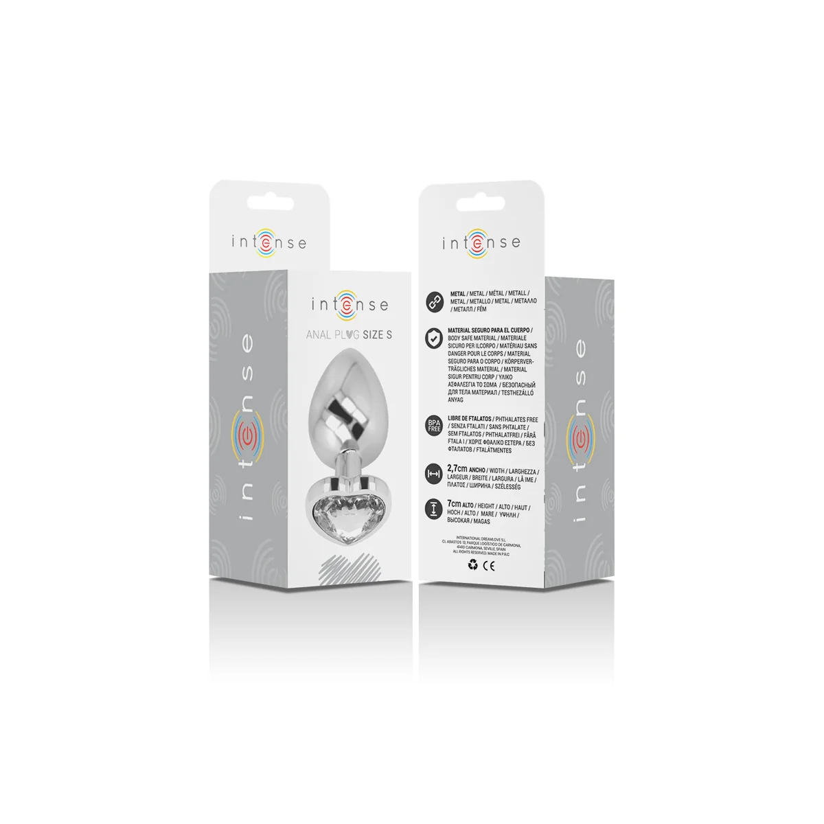 White Heart Aluminium Metall Anal Plug Größe S von Intense Anal Toys kaufen | Fesselliebe