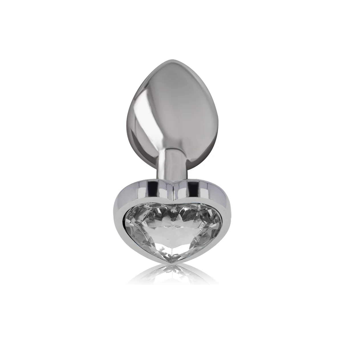 Aluminium-Metall-Anal-Stecker, Weisses Herz, Größe M von Intense Anal Toys kaufen | Fesselliebe