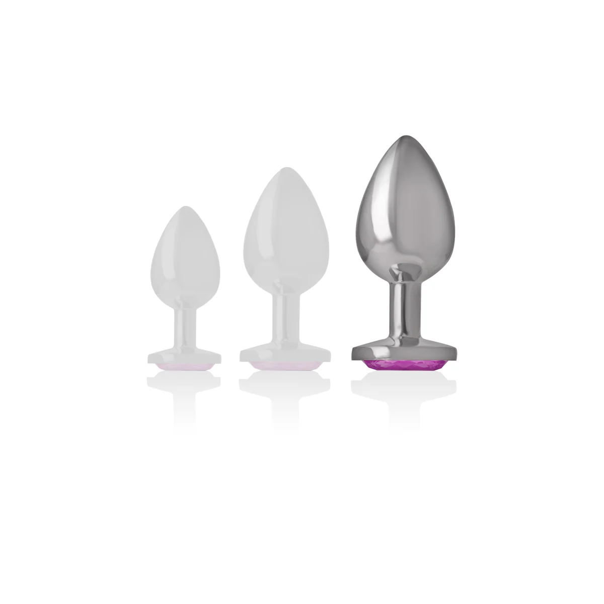 Aluminium-Metall-Anal-Stecker Rosa Herz Größe L von Intense Anal Toys kaufen | Fesselliebe