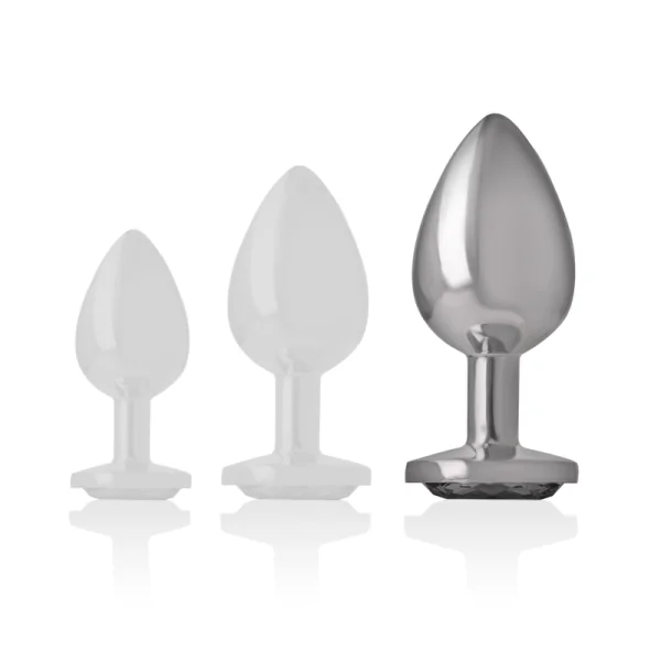 Analplug Metall Aluminium Weiss Herz Größe L von Intense Anal Toys kaufen | Fesselliebe