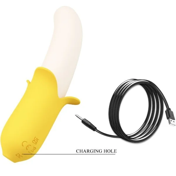 Banana Geek Super Power 7 Vibrationen Up&Down Silikon Schwarz von Pretty Love kaufen | Fesselliebe
