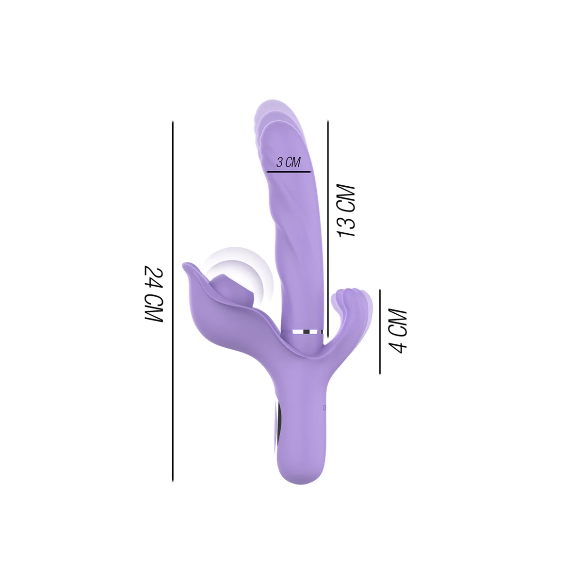 BILLIE MULTIFUNKTIONALER WIEDERAUFLADBARER SAUGVIBRATOR MIT LILA DRUCKKNOPF VON INTENSE FUN