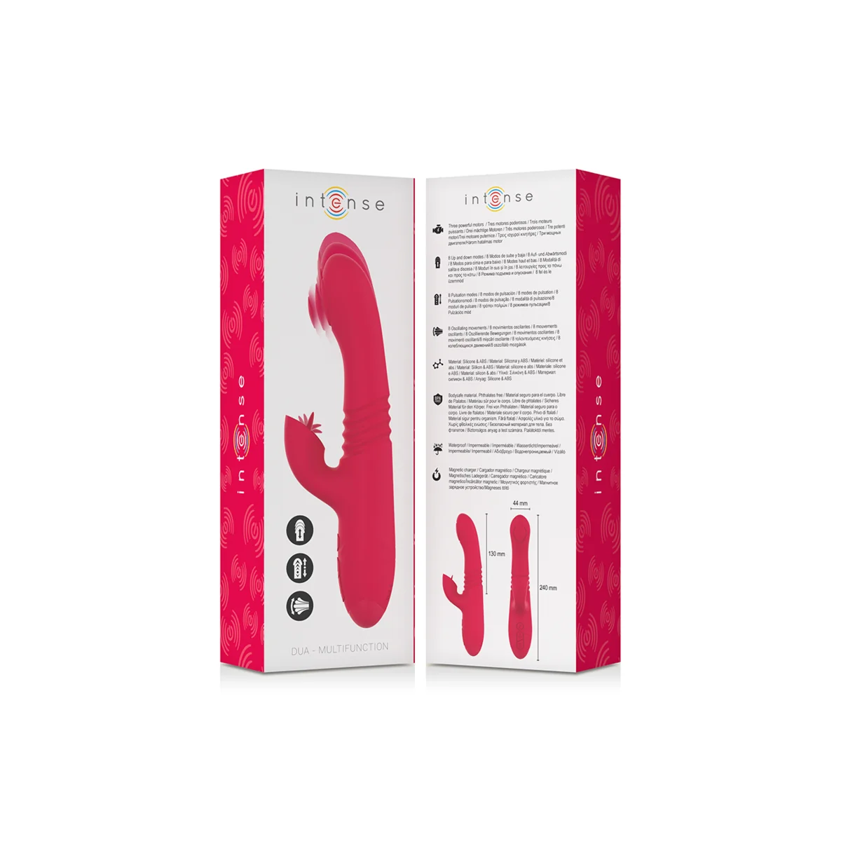 Dua Multifunktions-wiederaufladbarer Auf- und Ab-Vibrator mit Roter Zunge von Intense Fun kaufen | Fesselliebe