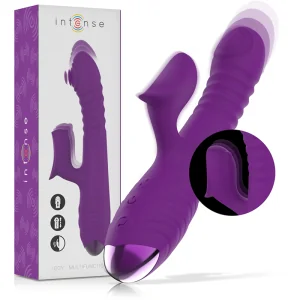 Iggy Multifunktions-wiederaufladbarer Vibrator Up & Down mit Klitorelstimulator Lila von Intense Fun kaufen | Fesselliebe