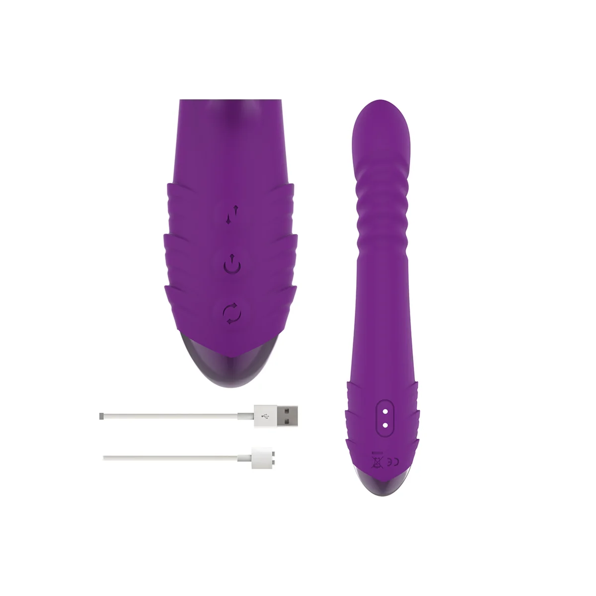 Iggy Multifunktions-wiederaufladbarer Vibrator Up & Down mit Klitorelstimulator Lila von Intense Fun kaufen | Fesselliebe