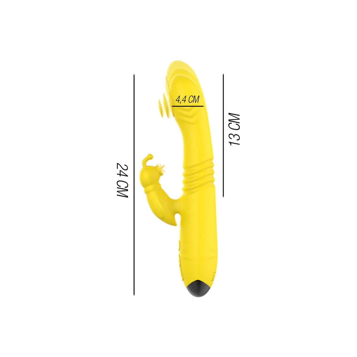 Toky Multifunktionsvibrator Up & Down mit Klitorelstimulator Gelb von Intense Fun kaufen | Fesselliebe