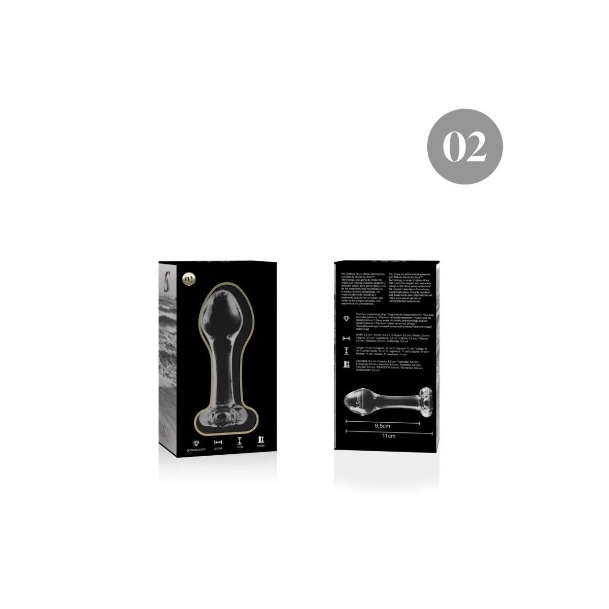 Modell 2 Analplug Borosilikatglas Klar 11 cm -O- 3.5 cm von Nebula Series By Ibiza kaufen | Fesselliebe