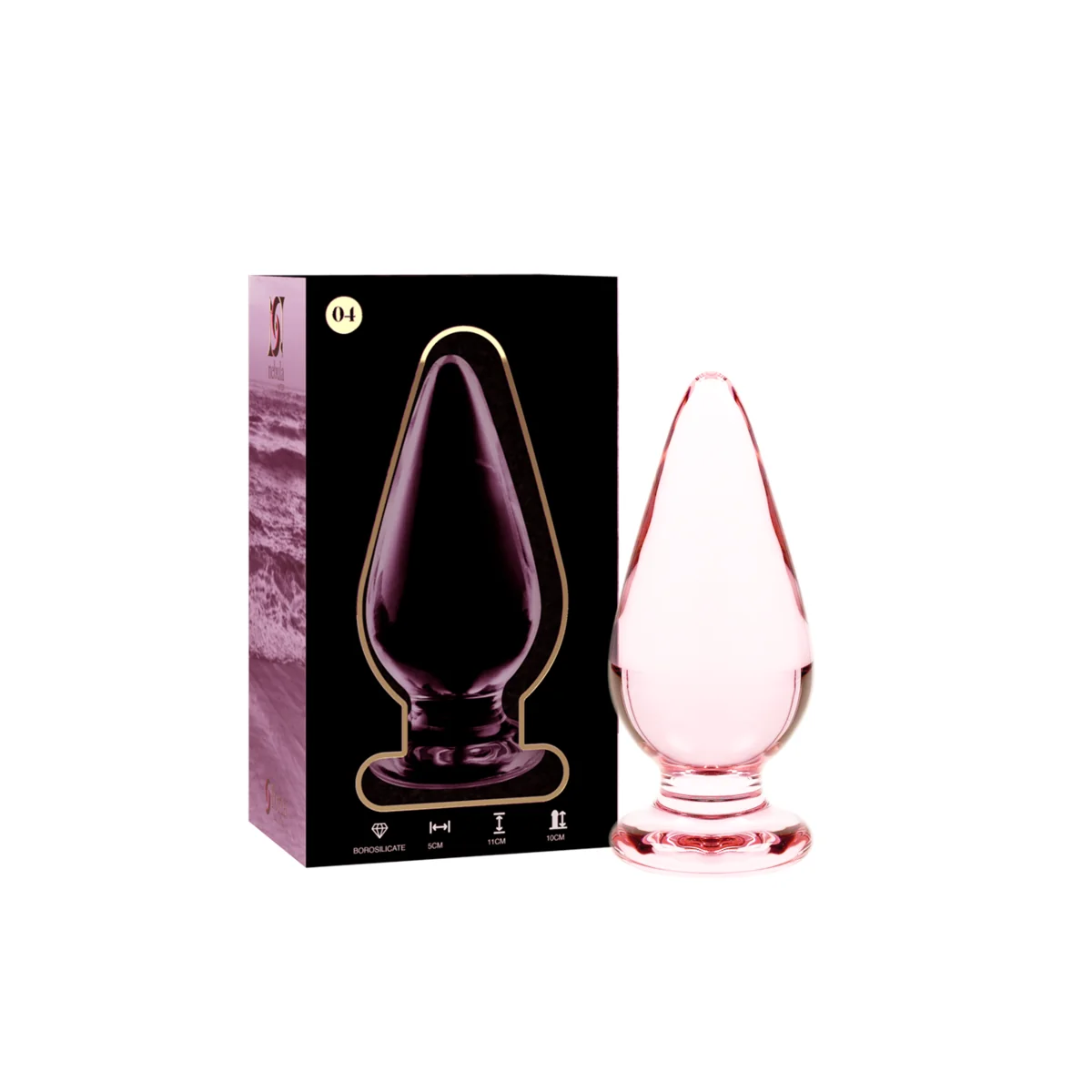 Modell 4 Analplug Borosilikatglas Rosa 11 cm -O- 5 cm von Nebula Series By Ibiza kaufen | Fesselliebe