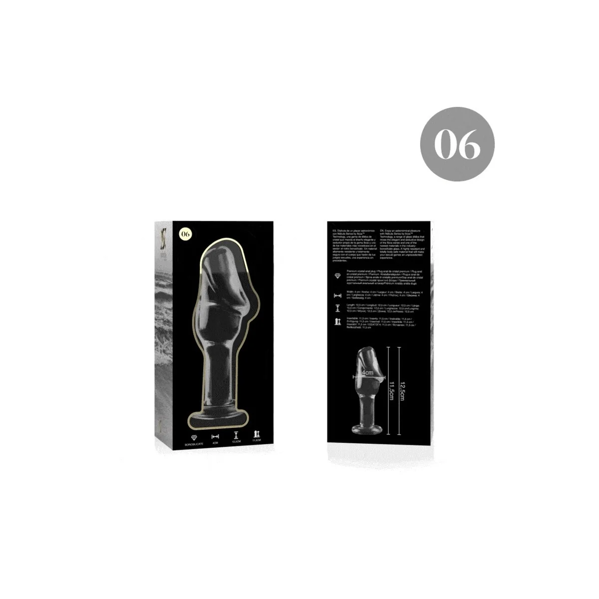 Modell 6 Analplug Borosilikatglas Klar 12.5 cm -O- 4 cm von Nebula Series By Ibiza kaufen | Fesselliebe