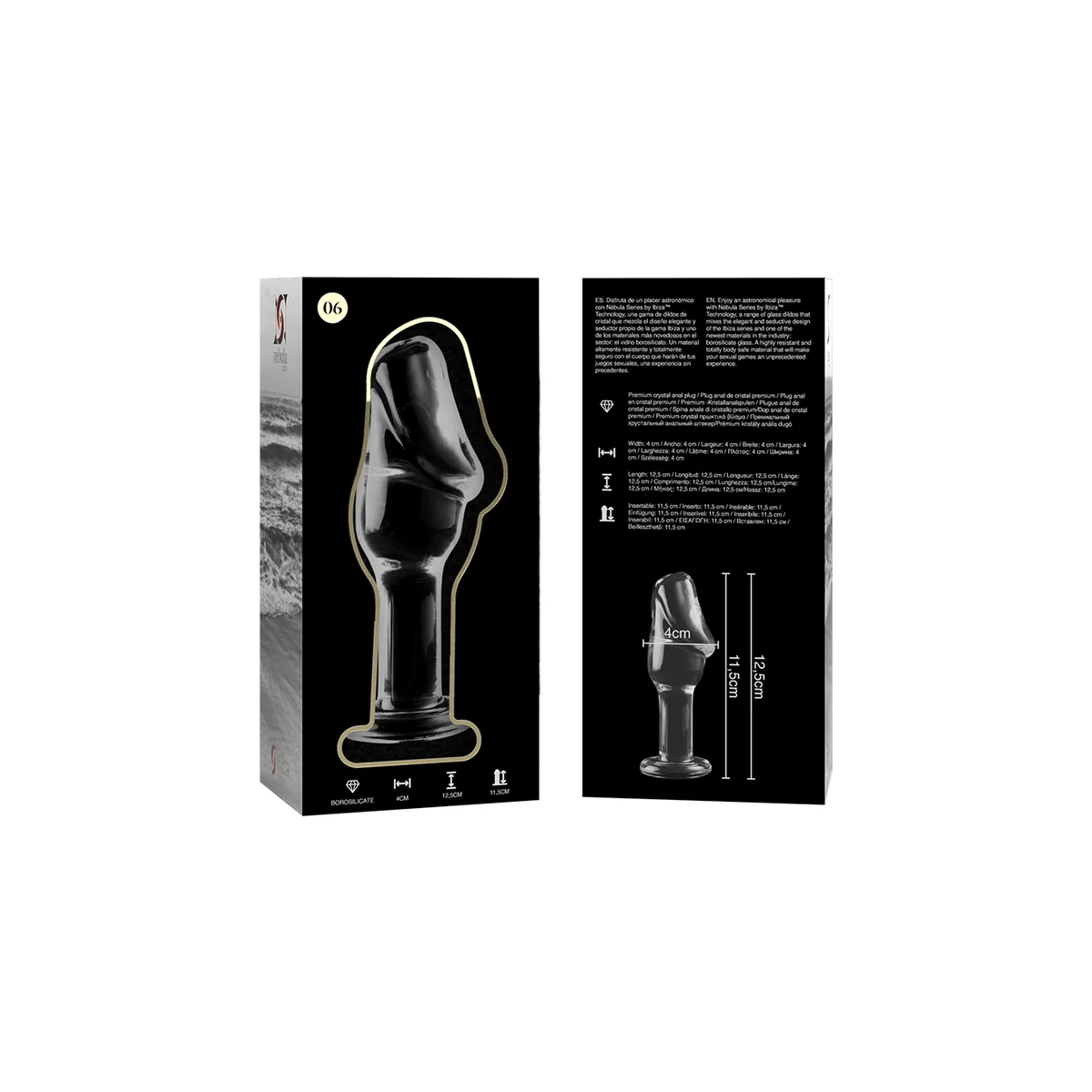 Modell 6 Analplug Borosilikatglas Klar 12.5 cm -O- 4 cm von Nebula Series By Ibiza kaufen | Fesselliebe