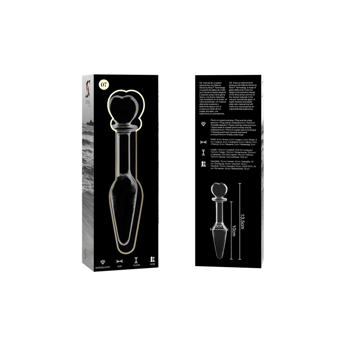 Modell 7 Analplug Borosilikatglas Klar 13.5 cm -O- 3 cm von Nebula Series By Ibiza kaufen | Fesselliebe