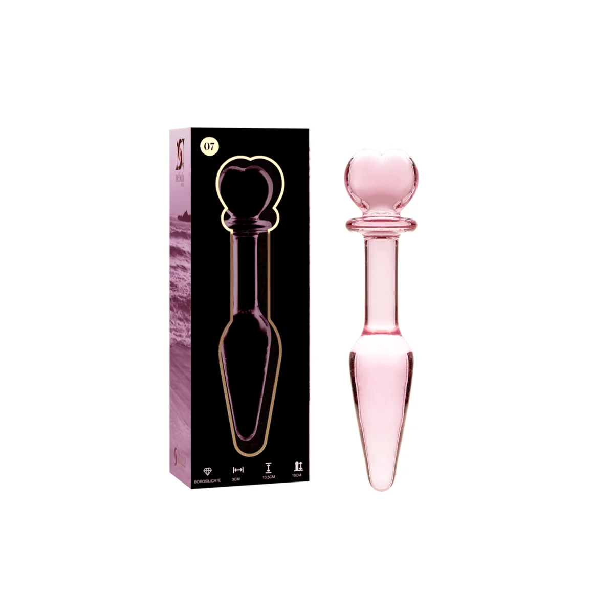 Modell 7 Analplug Borosilikatglas Rosa 13.5 cm -O- 3 cm von Nebula Series By Ibiza kaufen | Fesselliebe