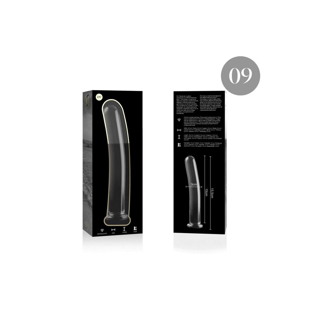 Modell 9 Dildo Borosilikatglas Klar 15.5 cm -O- 2.5 cm von Nebula Series By Ibiza kaufen | Fesselliebe