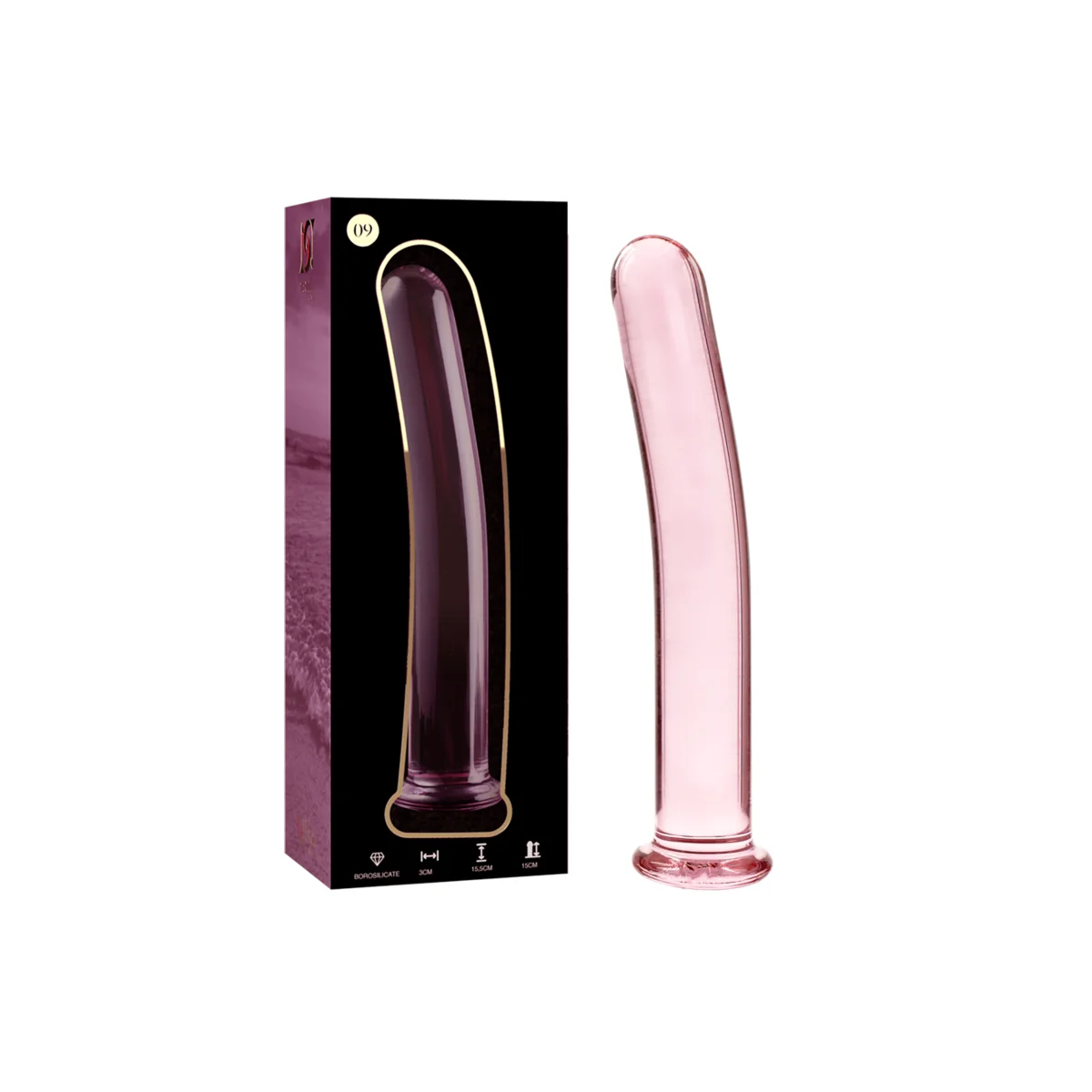 Modell 9 Dildo Borosilikatglas Rosa 15.5 cm -O- 2.5 cm von Nebula Series By Ibiza kaufen | Fesselliebe