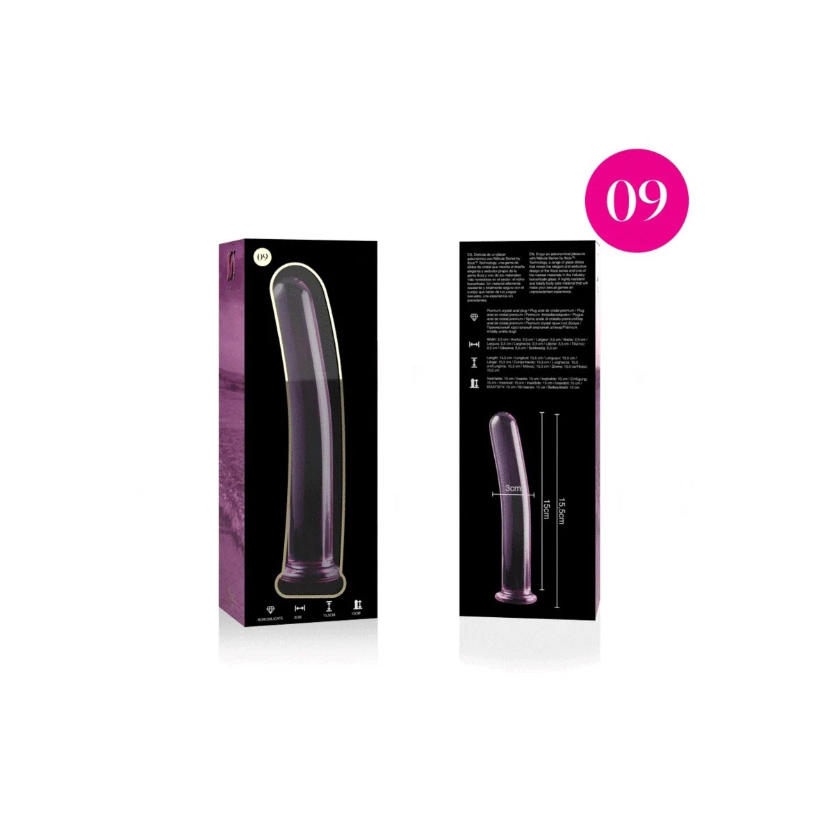 Modell 9 Dildo Borosilikatglas Rosa 15.5 cm -O- 2.5 cm von Nebula Series By Ibiza kaufen | Fesselliebe