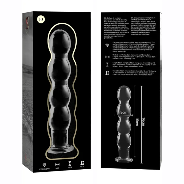 Modell 10 Dildo Borosilikatglas Klar 16.5 cm -O- 3.5 cm von Nebula Series By Ibiza kaufen | Fesselliebe