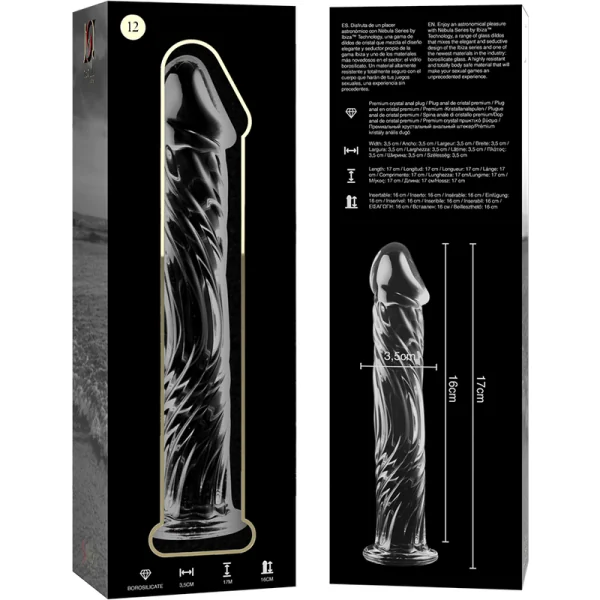 Modell 12 Dildo Borosilikatglas Klar 17 cm -O- 3.5 cm von Nebula Series By Ibiza kaufen | Fesselliebe