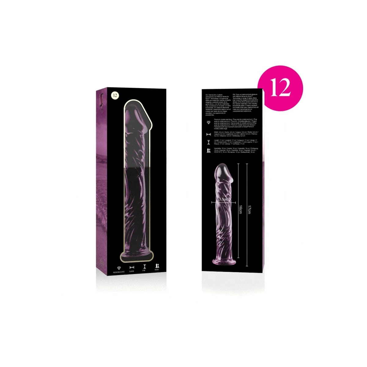 Modell 12 Dildo Borosilikatglas Rosa 17 cm -O- 3.5 cm von Nebula Series By Ibiza kaufen | Fesselliebe