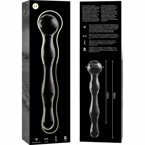 Modell 13 Dildo Borosilikatglas Klar 18 cm -O- 3.5 cm von Nebula Series By Ibiza kaufen | Fesselliebe