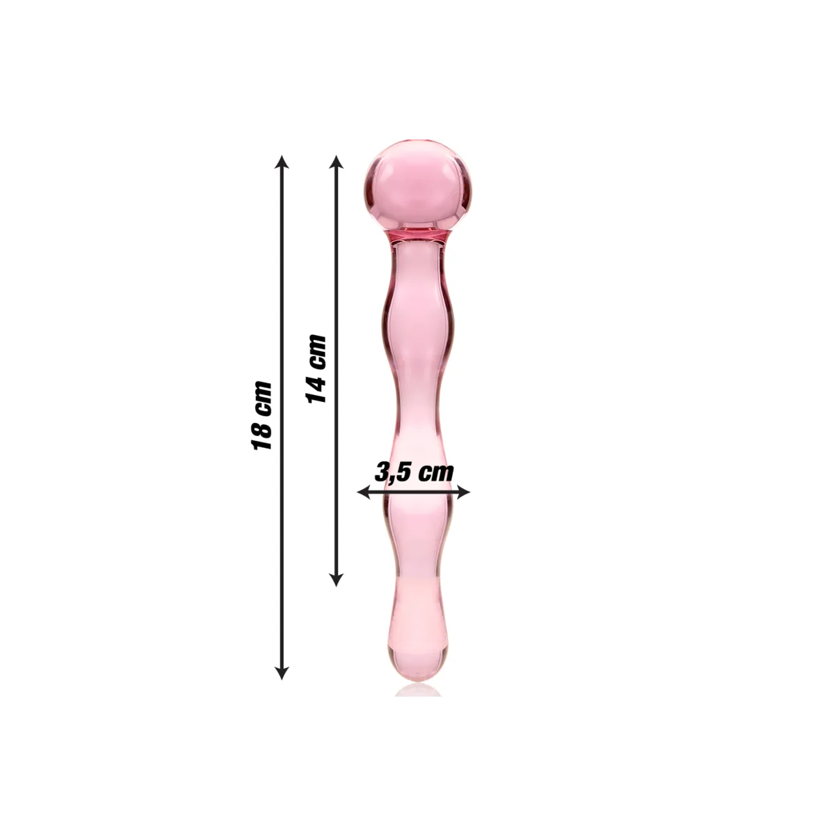 Modell 13 Dildo Borosilikatglas Rosa 18 cm -O- 3.5 cm von Nebula Series By Ibiza kaufen | Fesselliebe