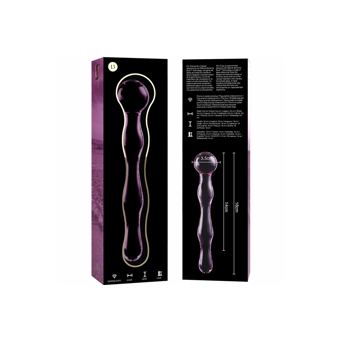 Modell 13 Dildo Borosilikatglas Rosa 18 cm -O- 3.5 cm von Nebula Series By Ibiza kaufen | Fesselliebe