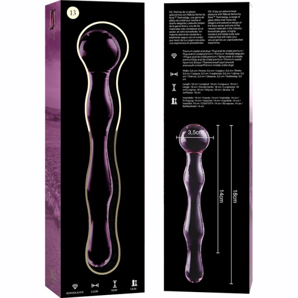 Modell 13 Dildo Borosilikatglas Rosa 18 cm -O- 3.5 cm von Nebula Series By Ibiza kaufen | Fesselliebe