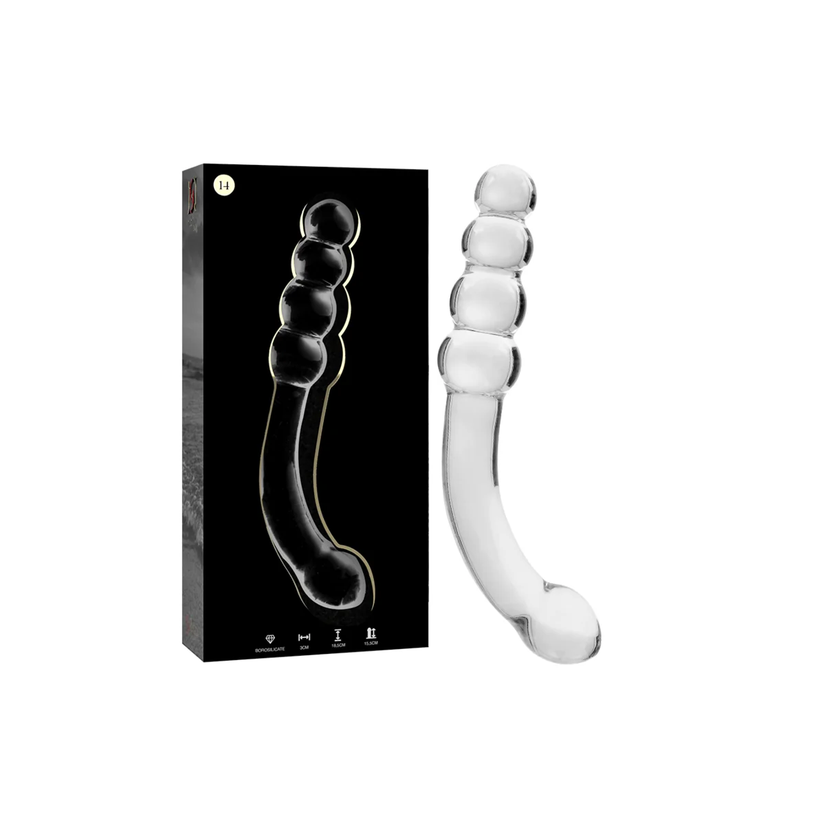 Modell 14 Dildo Borosilikatglas Klar 18.5 cm -O- 3 cm von Nebula Series By Ibiza kaufen | Fesselliebe