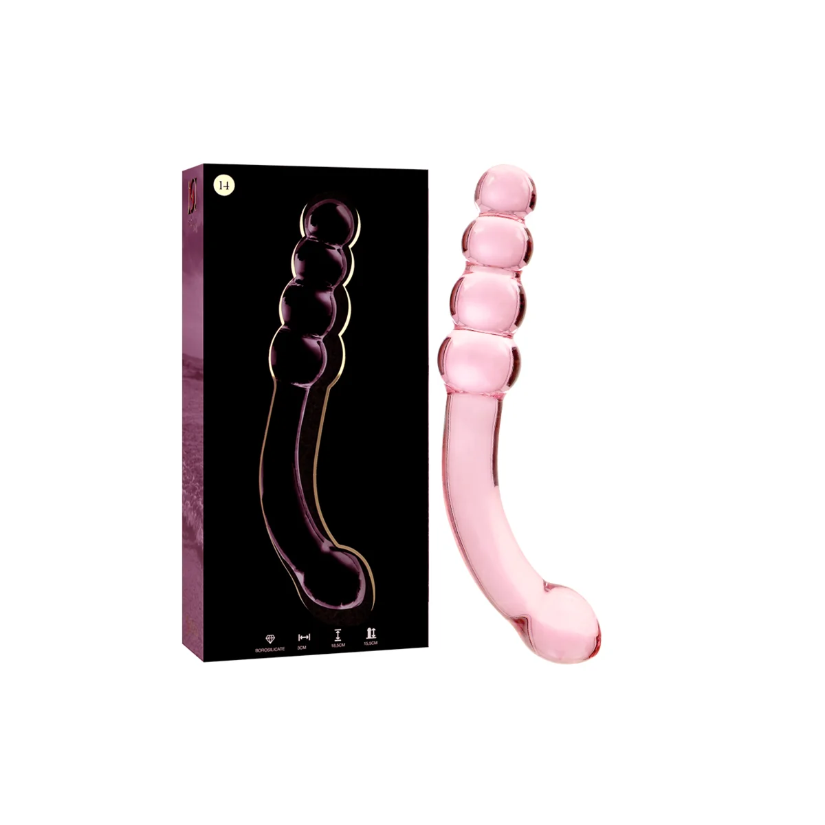 Modell 14 Dildo Borosilikatglas Rosa 18.5 cm -O- 3 cm von Nebula Series By Ibiza kaufen | Fesselliebe