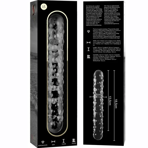 Modell 15 Dildo Borosilikatglas Klar 18.5 cm -O- 3 cm von Nebula Series By Ibiza kaufen | Fesselliebe
