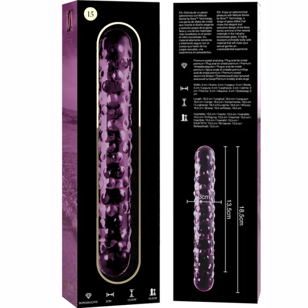 Modell 15 Dildo Borosilikatglas Rosa 18.5 cm -O- 3 cm von Nebula Series By Ibiza kaufen | Fesselliebe