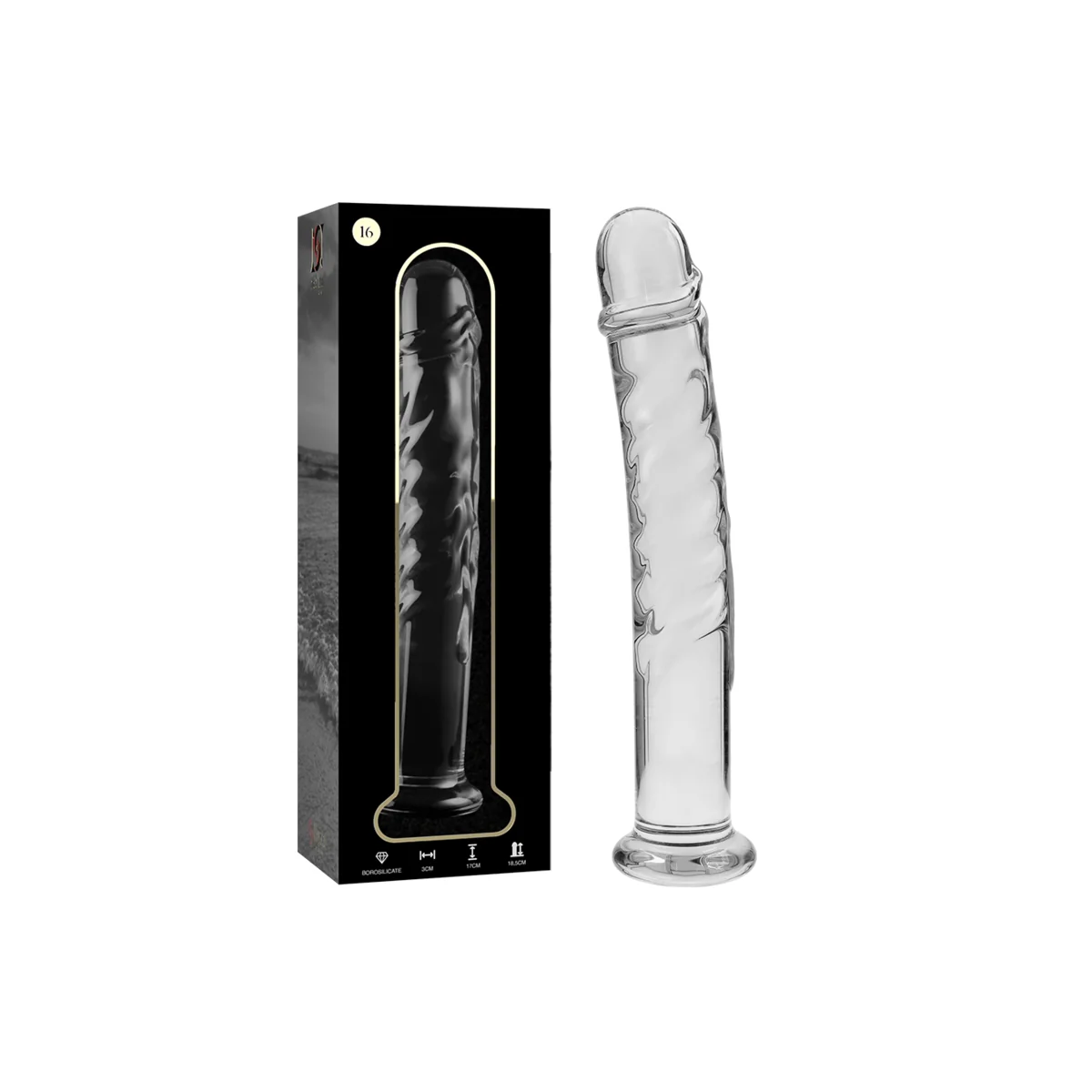 Modell 16 Dildo Borosilikatglas Klar 18.5 cm -O- 3 cm von Nebula Series By Ibiza kaufen | Fesselliebe