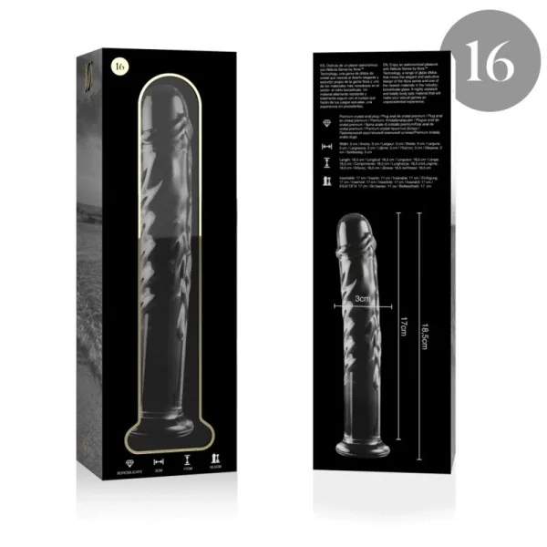 Modell 16 Dildo Borosilikatglas Klar 18.5 cm -O- 3 cm von Nebula Series By Ibiza kaufen | Fesselliebe