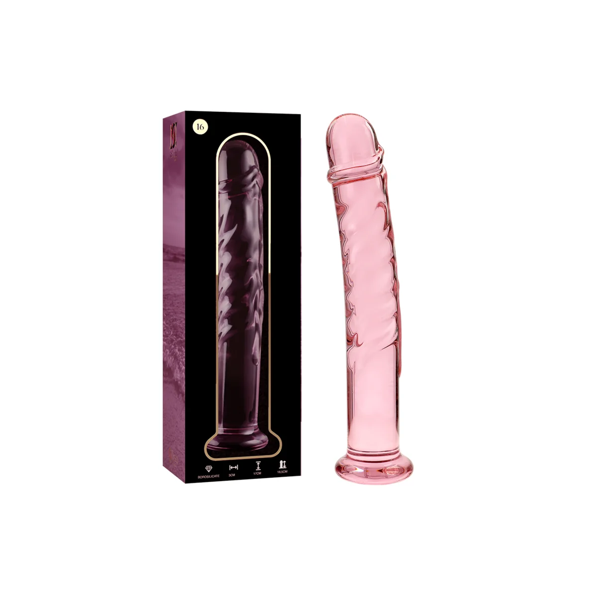 Modell 16 Dildo Borosilikatglas Rosa 18.5 cm -O- 3 cm von Nebula Series By Ibiza kaufen | Fesselliebe