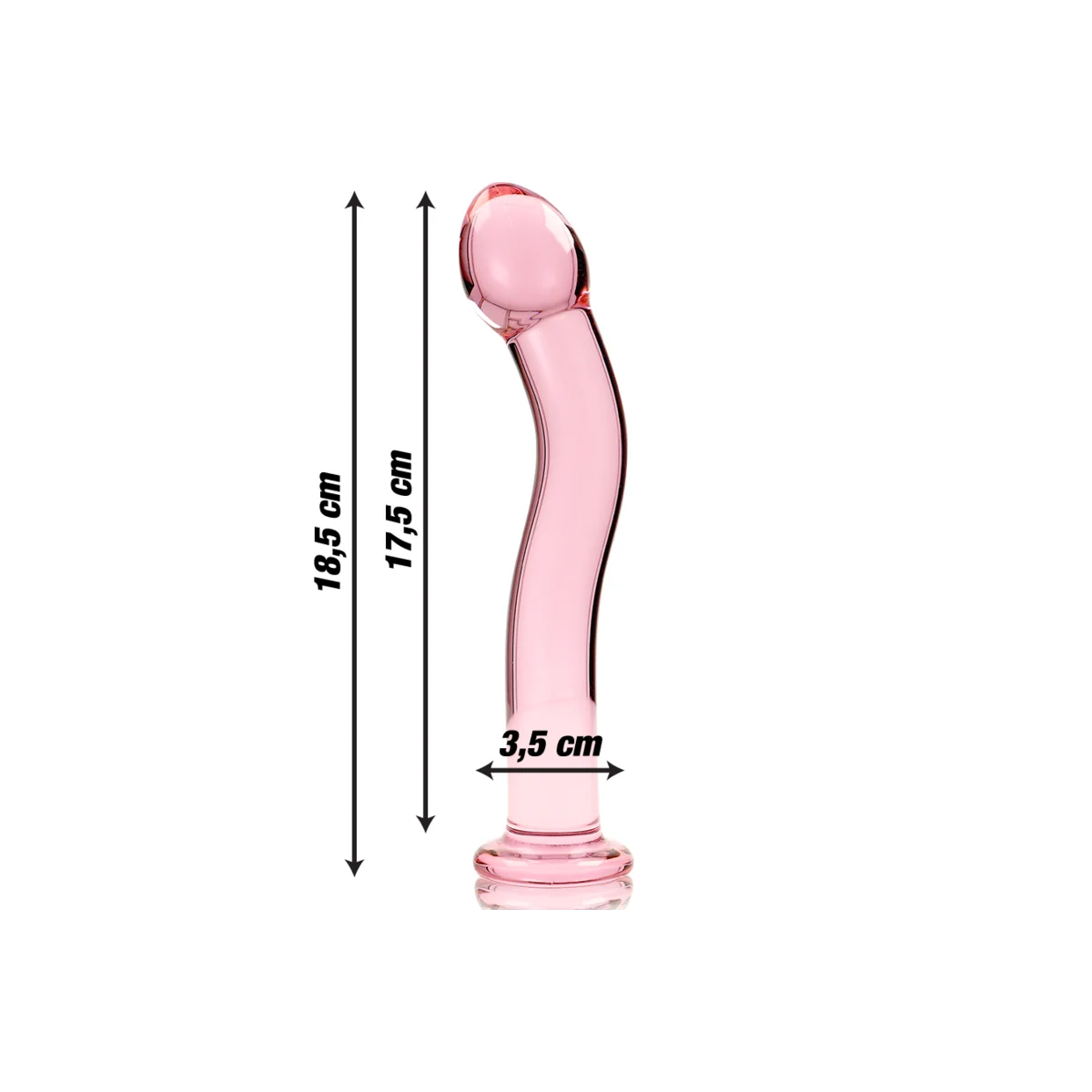 Modell 18 Dildo Borosilikatglas Rosa 18.5 cm -O- 3.5 cm von Nebula Series By Ibiza kaufen | Fesselliebe